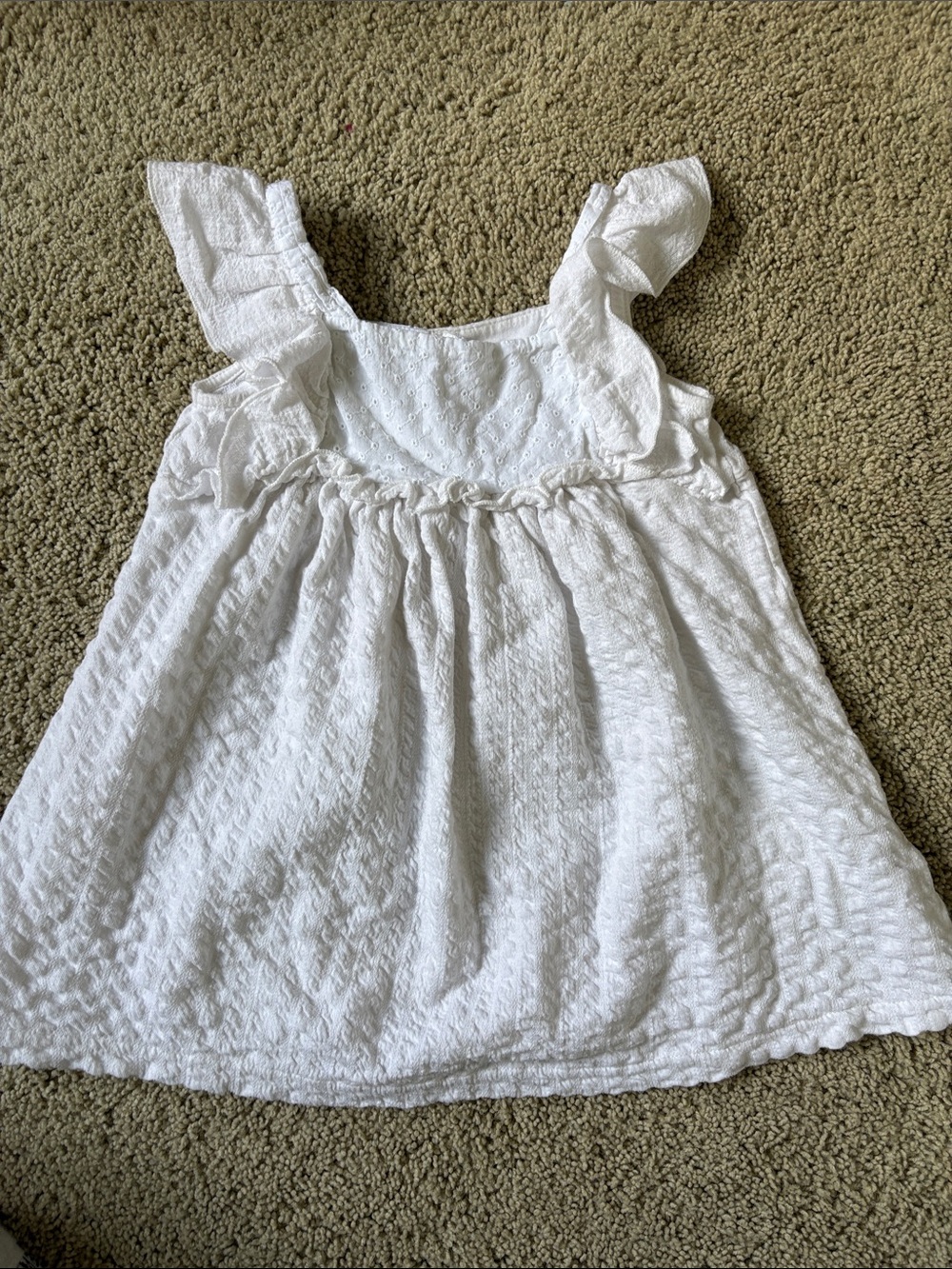 Zara Toddler Girls' White Eyelet Dress-3/4 year